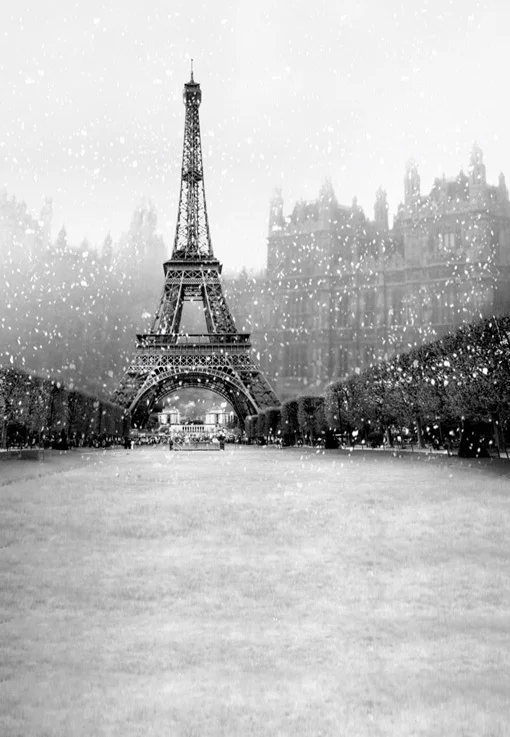 

8x12FT Vintage Paris Eiffel Tower Trees Avenue City Buildings Custom Photography Backdrops Studio Backgrounds Vinyl 8x15 10x20