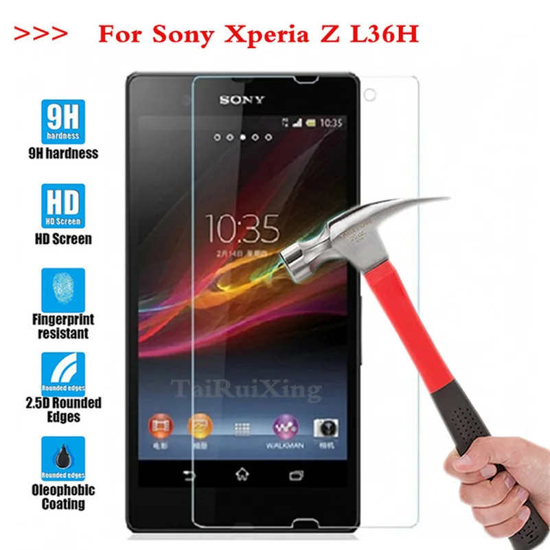 9H 2.5D 0 26 мм Закаленное стекло протектор для Sony Xperia Z L36h C6603 C6602 Защитная пленка