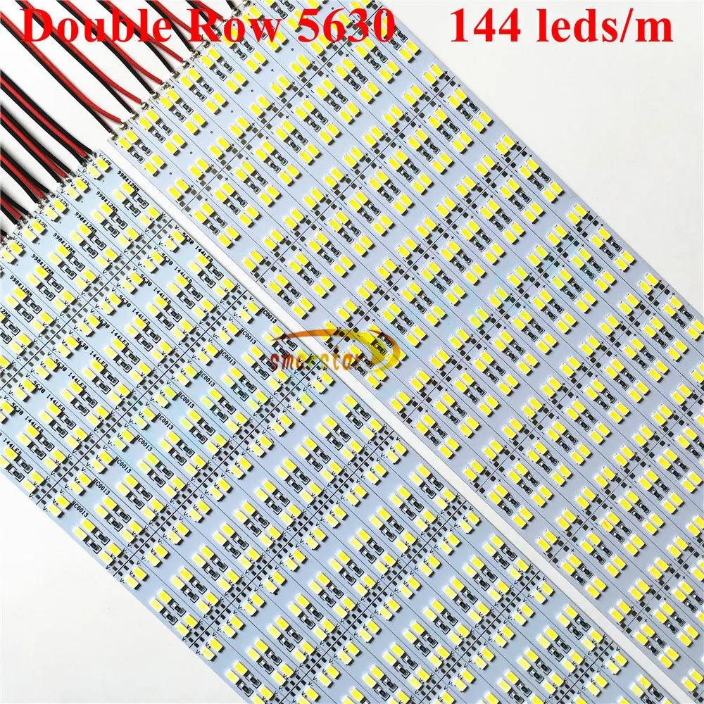 Smarstar 12V 0 33 m 48led двухрядная 5630 SMD Жесткая светодиодная лента для бара см высокая