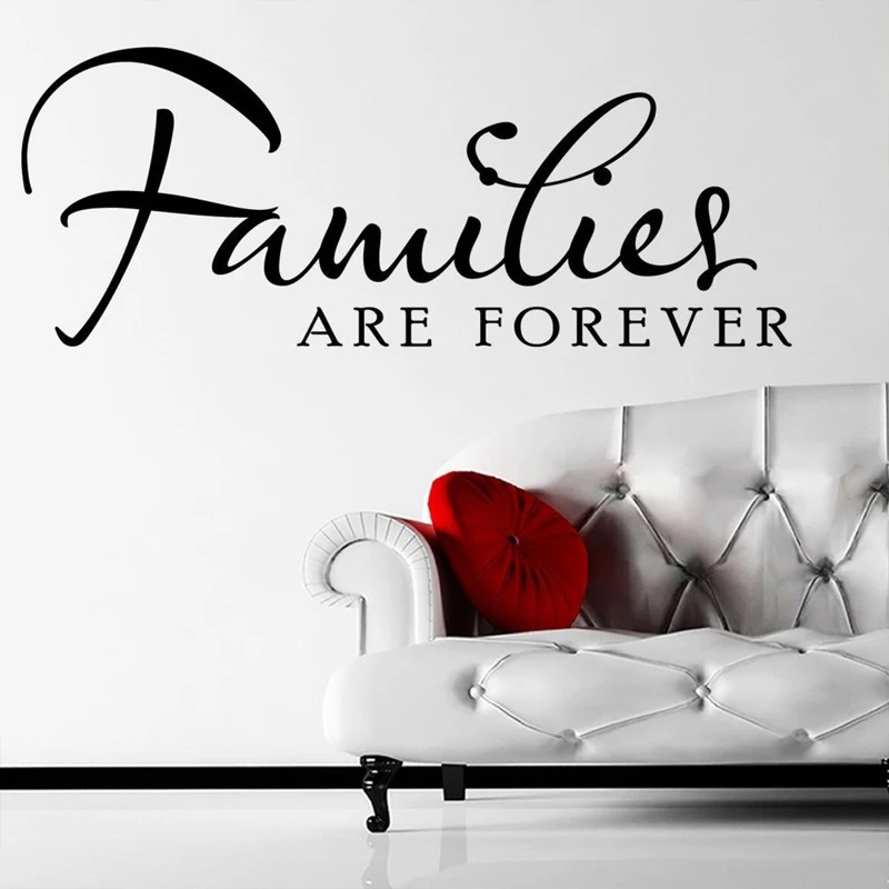 Наклейки на стену с надписью Family Are Forever для гостиной домашний фон художественные