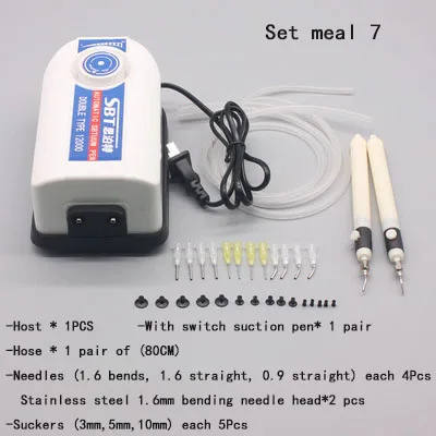Set meal 7 Пять слотов SMT компонент размещения Машина Фидер стойки ручной подачи SMT SMD пять стойка для слотов вакуумный всасывания ручка - Цвет: Set meal 7