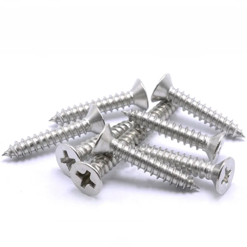 1pack M4 Stainless steel Self-tapping screws phillips Screws counter-sunk wood screws  M4*8/10/12/14/16/18/20/25/30mm size