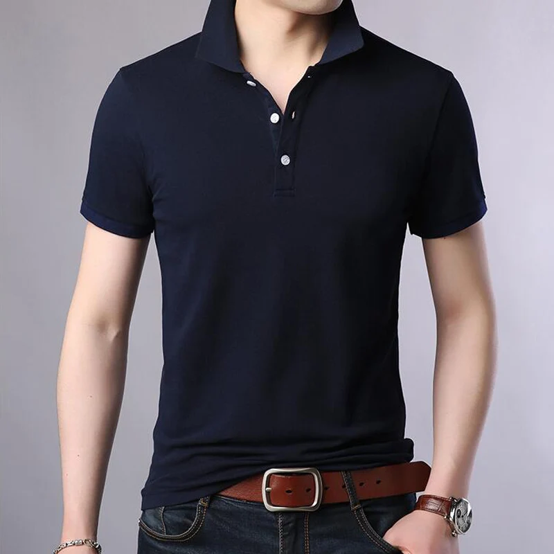 Новинка 2019 мужская повседневная Летняя хлопковая дышащая рубашка с коротким