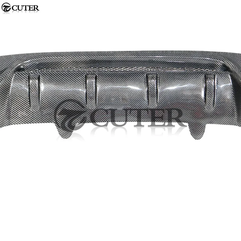 Рассеиватель заднего бампера CC из углеродного волокна четыре выхлопных губы для
