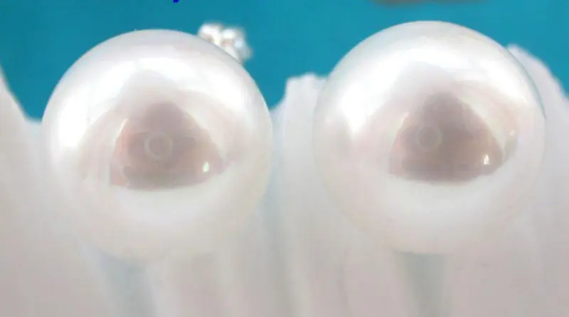 Новые очаровательные серьги гвоздики с белым жемчугом 10 мм|pearl silver earring|pearl goldpearl