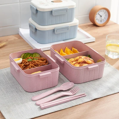 Cute Cartoon Lunch Box Microwave Dinnerware Food Storage Container Children Kids School Office Portable Bento | Дом и сад