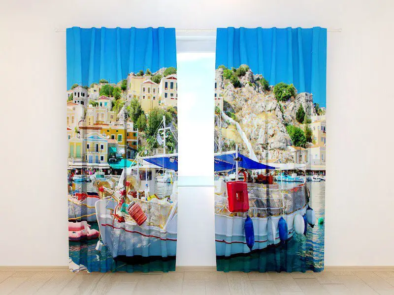 Стереоскопические 3d шторы с фото принтом Венеция корабль вид 3 d цифровая