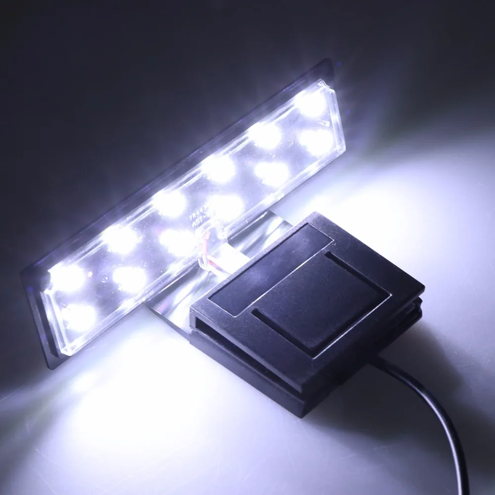 Аквариумный светильник с зажимом 12 светодиодов белый цвет|led aquarium fish tank|lamp tankled tank