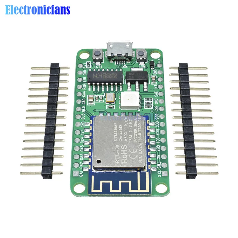1 шт. Nodemcu RTL8710 WiFi беспроводной модуль трансивера тестовая Плата развития передатчик приемник для Arduino
