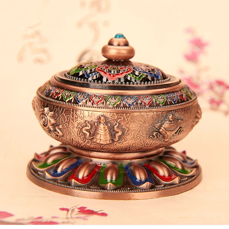 Тибетский предметы буддизма ручная роспись восемь благоприятный символы лотоса