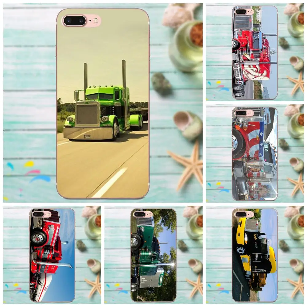 Грузовики peterbilt черная кожа Мягкий силикон TPU прозрачная для телефона Apple iPhone 4 4S 5