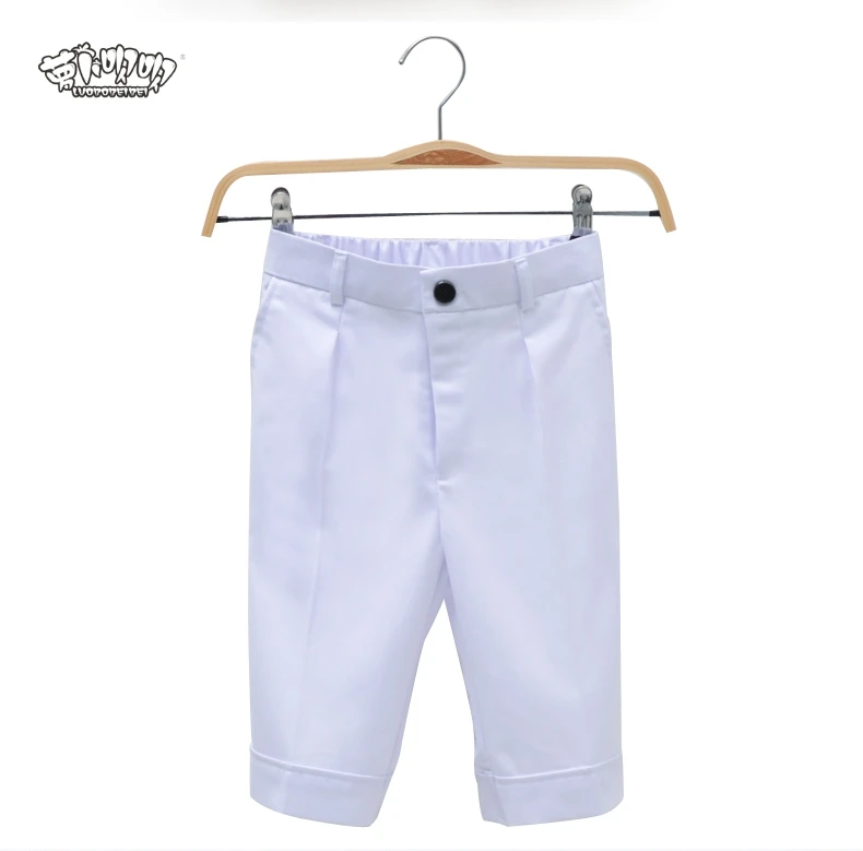 Для маленьких мальчиков торжественное бренд деловые штаны держащих букет