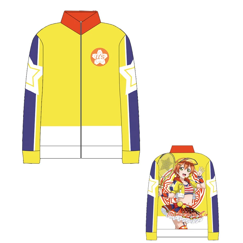 3 LoveLive! U Hoshizora Rin куртка Косплэй костюм Любовь в прямом эфире свитер с капюшоном Для мужчин Для женщин Демисезонный модные Повседневное Спортивная - Цвет: 3