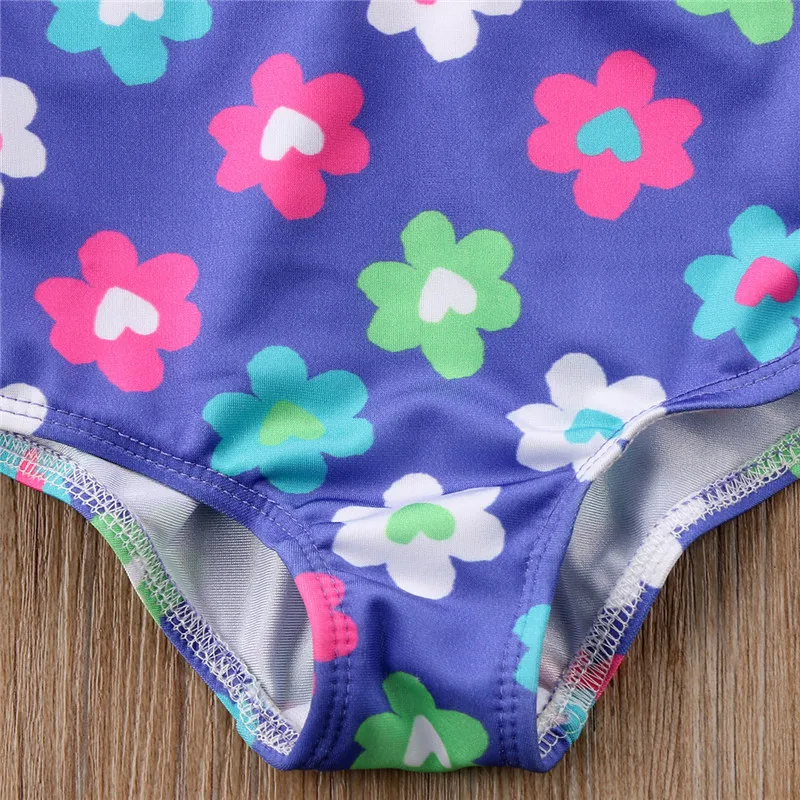 Для маленьких девочек Купальник с принтом подсолнухов галстуком-бабочкой