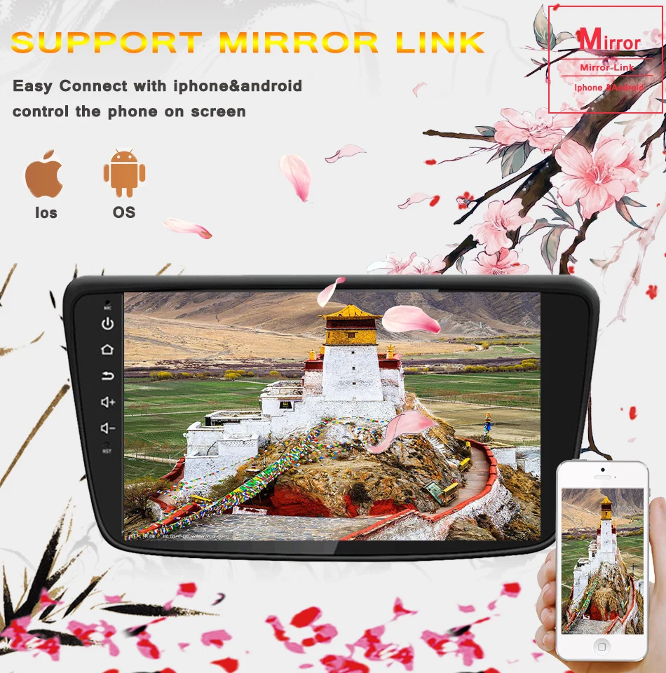 8 дюймовый IPS HD 1024*600 ядерный android 8. 0 PX5 автостерео ПК планшет головное устройство