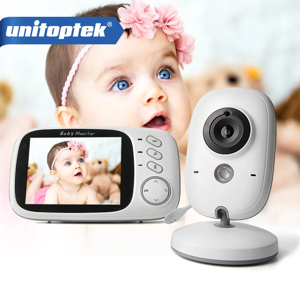 2 4 ГГц беспроводной детский монитор с 3 дюймов цветной 320x240 няня Babyfoon видео камера
