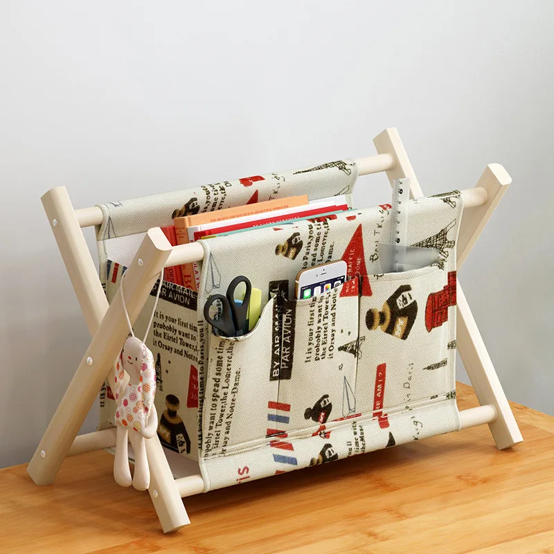 Multi-function Large Capacity Storage Basket Wood Durable Folding Laundry Thick Cotton Linen Baby Toys Dirty Clothes | Дом и сад