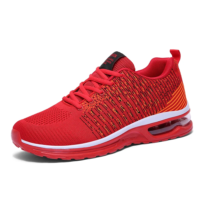 Summer Breathable Mesh Shoes Men Air Cushion Sneakers Running Outdoor Walking Trainer Casual Lace Up Mens Size 45 | Обувь