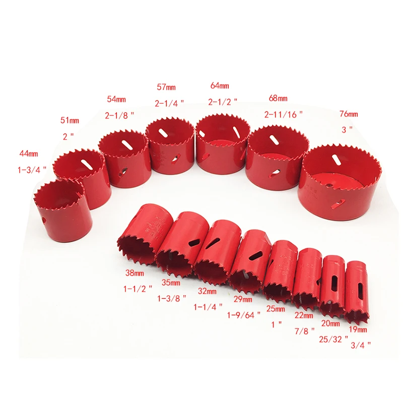 Набор биметаллических отверстий Mainpoint из быстрорежущей стали с дрелью PowerTool