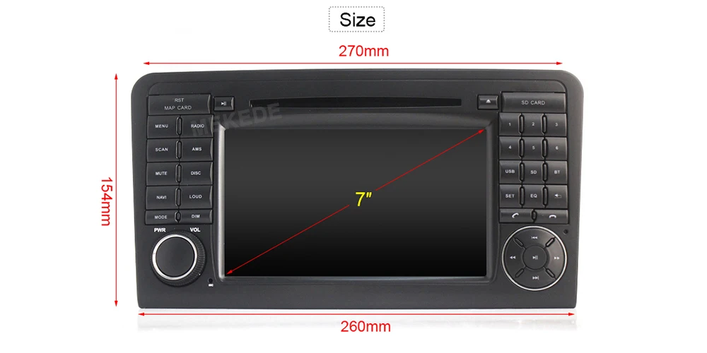 HD 2DIN 1024x600 Android 8,1 Автомобильный DVD плеер для Mercedes Benz класс GL ml W164 ML350 ML500 X164 GL320 GPS стерео радио