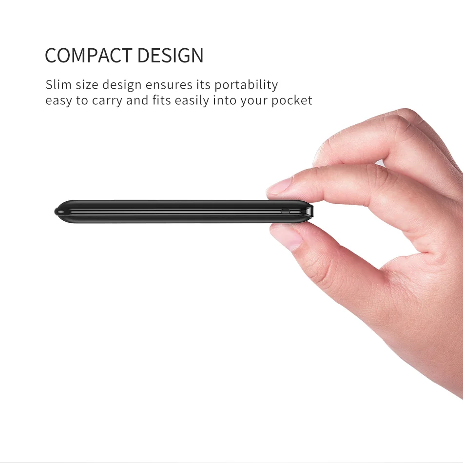 CHOETECH power Bank 10000 мАч 5 в 2.4A ультра тонкий литий полимерный портативный аккумулятор