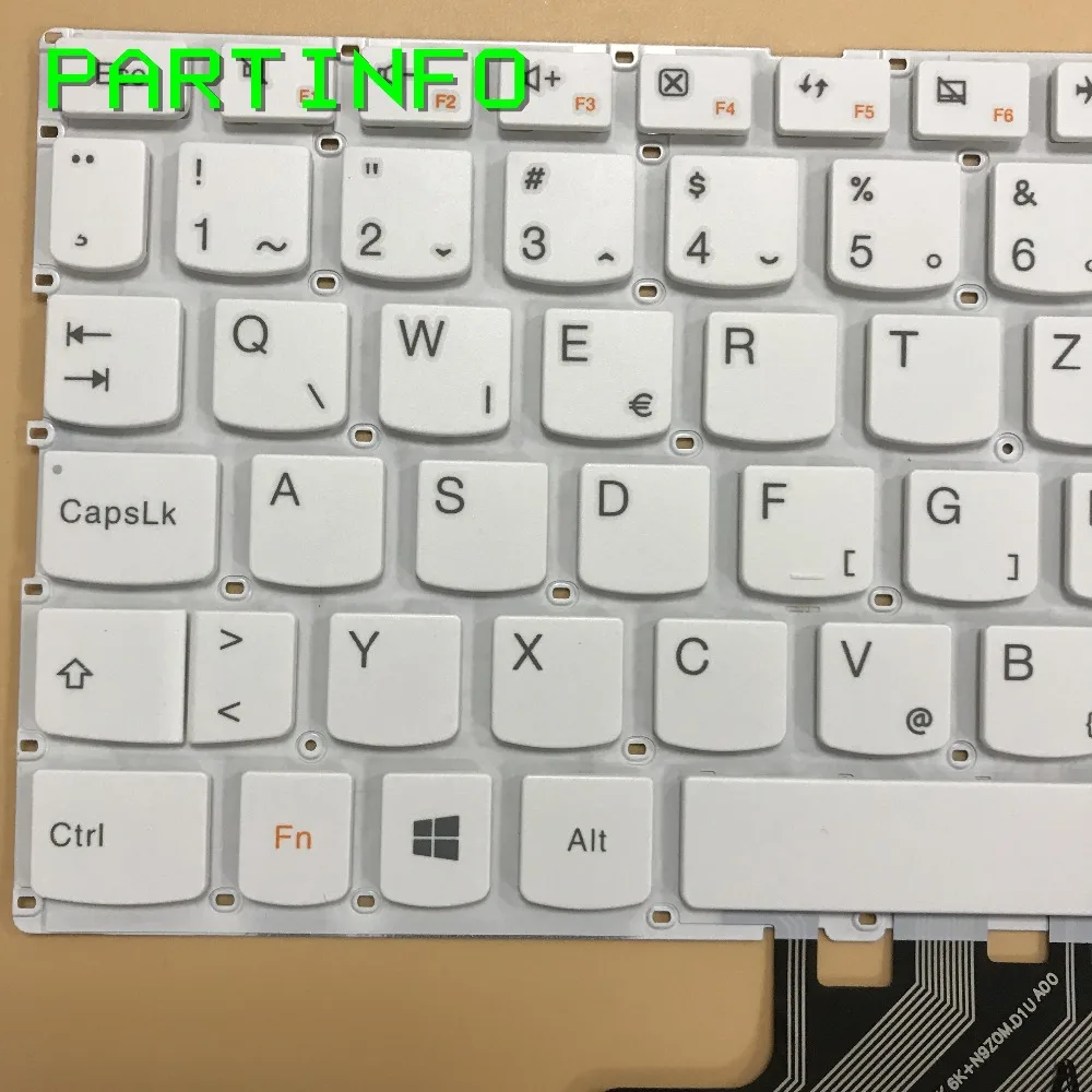 Клавиатура SLO белая для ноутбука Lenovo Yoga 3 11(11 дюймов) 300-11IBR 300-11IBY 700-11ISK Flex 11 |