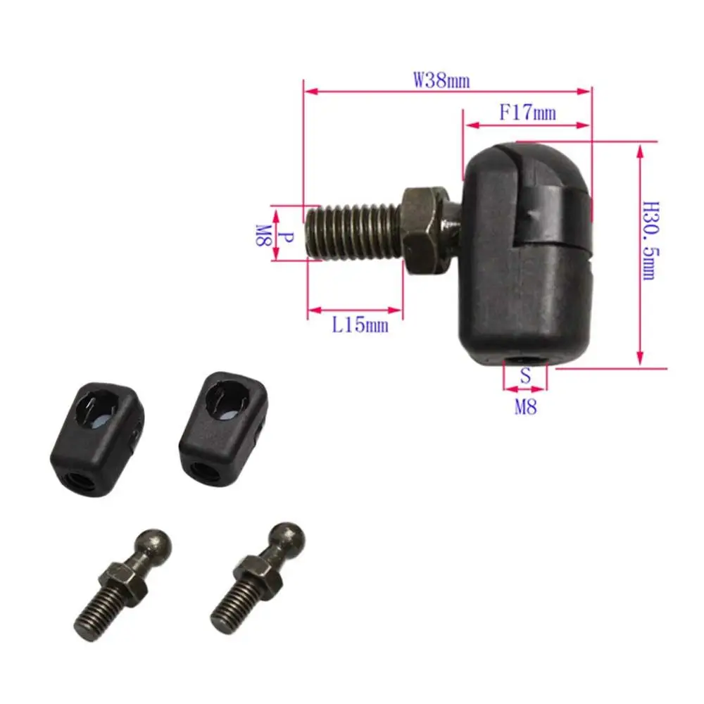 2 Plastic with screw Для hyundai для Kia для Nissan или большинства автомобилей M8 4 шт. газовые стойки пружинный подъемник поддерживает демпфер Замена амортизаторов Соединительный кронштейн - Цвет: 2 Plastic with screw