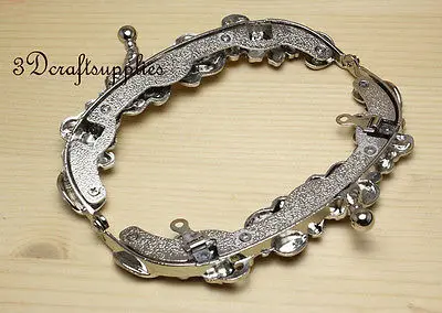 Металлическая рамка для кошелька с застежкой из сплава и никеля 5 дюймов x 2 1/2