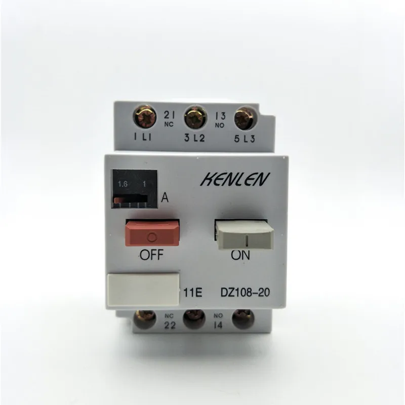 DZ108 20 20A Номинальный ток 1NO 1NC 1 1.6A автоматический выключатель защиты промышленного