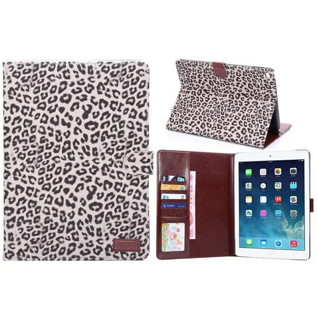 Чехол для iPad Air 1 2 5 6 чехол оболочка нового 9 7 2017 2018 с умным кожаным леопардовым
