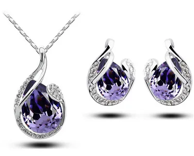 Австрийский кристалл Прямая поставка Модный комплект ювелирных изделий