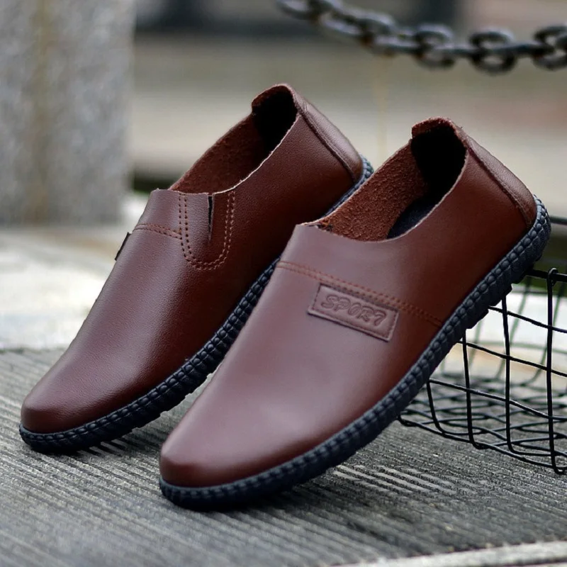 2018 Autumn Men Casual Shoes Loafers Adult Footwear Boat Soft Driving Microfiber Leather Man Mocassin Male Walking Lightweight | Обувь