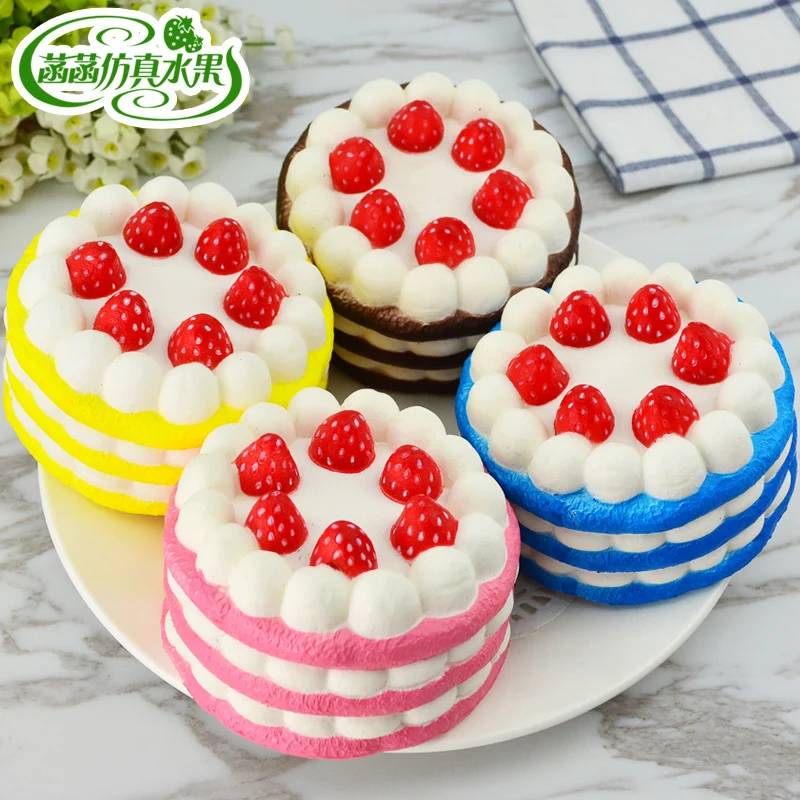 

Advanced scented cake PU strawberry cake model toy decoration