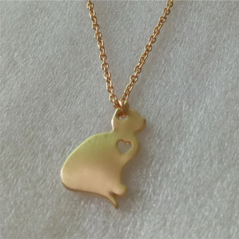 Ожерелье с маленькой кошкой в простом дизайне ювелирное изделие котенком милое