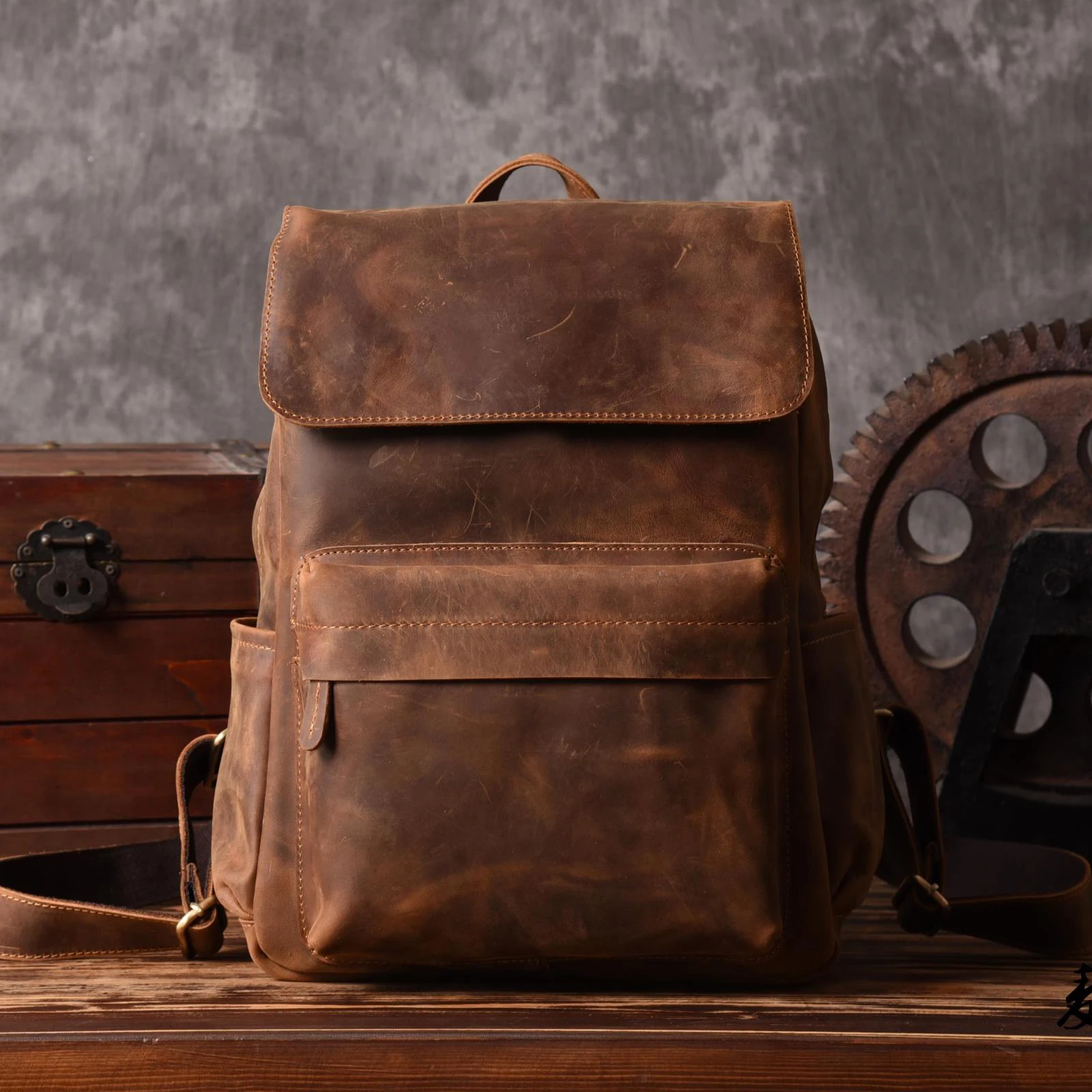 Винтажный рюкзак crazy horse из натуральной кожи mochilas escolares para adolescente meninas школьный для