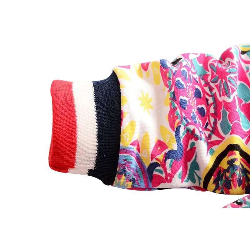 Модные детские пальто с цветочным принтом куртка для мальчиков и девочек сезон