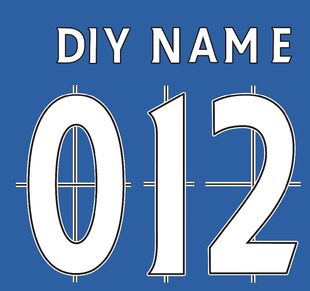 Английская Премьер-Лига 07-13 Белый именной номер EPL 2007-2013 velvet nameset