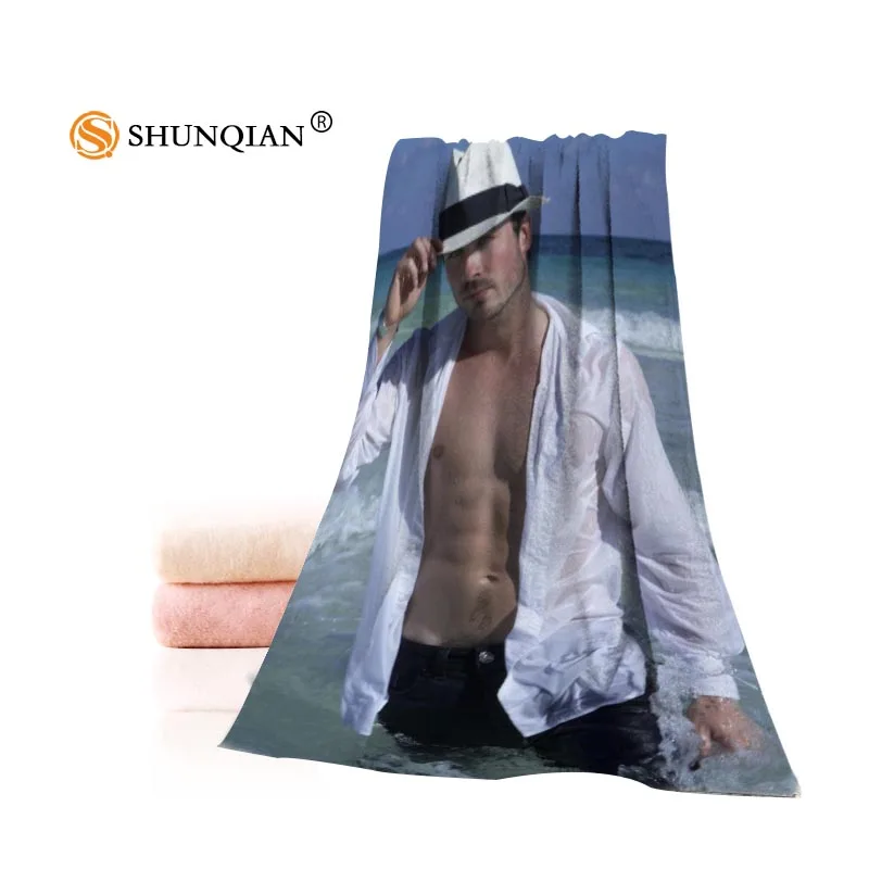 

Custom Ian Somerhalder Towel Printed Cotton Face/Bath Towels Microfiber Fabric 35X75cm,70X140cm Shower Towels