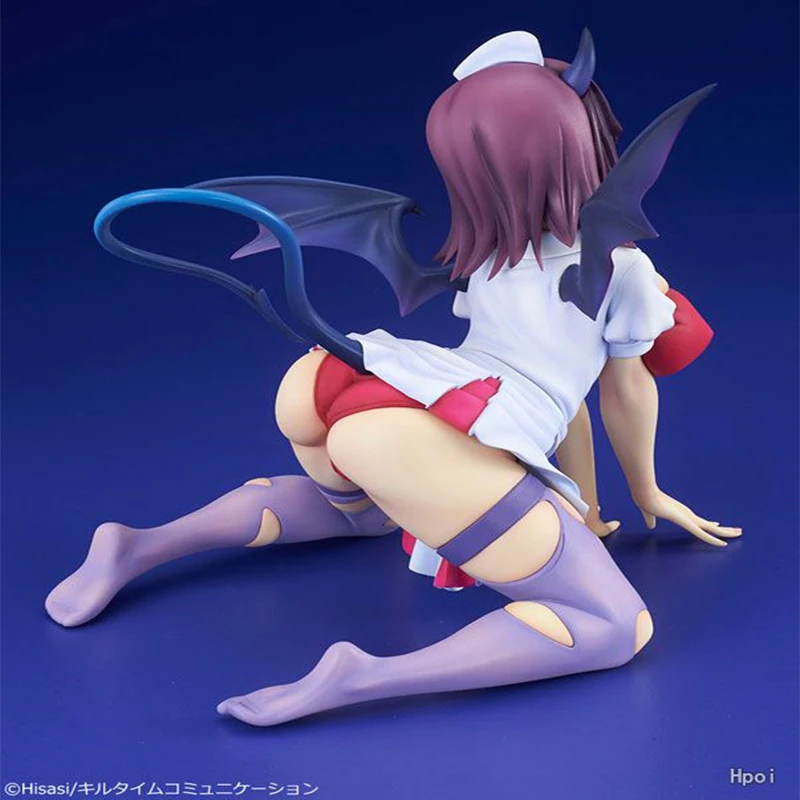 Японское аниме сексуальные девушки 16cmQ six KenKetsu Akuma Akane BlackDevil ver. ПВХ Фигурки