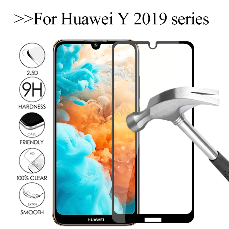 Защитное стекло для huawei y6 pro y9 prime y7 y5 2019 Защита экрана y 5 6 7 9 6Y 5Y 9Y защитная