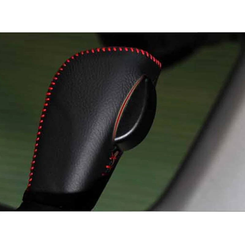 

For Subaru Xv 2012 2013 2014 2015 Car Cover Gear Shift Knob Cover Handbrake Shift Cover Pu Leather AT 2Pcs Per Set