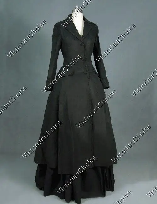 Edwardian Викторианский Даунтон аббатство готическое Черное Платье стимпанк вампир