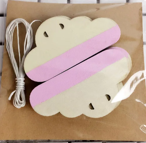 cloud pink 10 шт., скандинавский лебедь/мороженое, настенные украшения, баннер, деревянные фишки, облака, сделай сам, тянут цветы, детская комната, палатка, украшение, подарок - Цвет: cloud pink