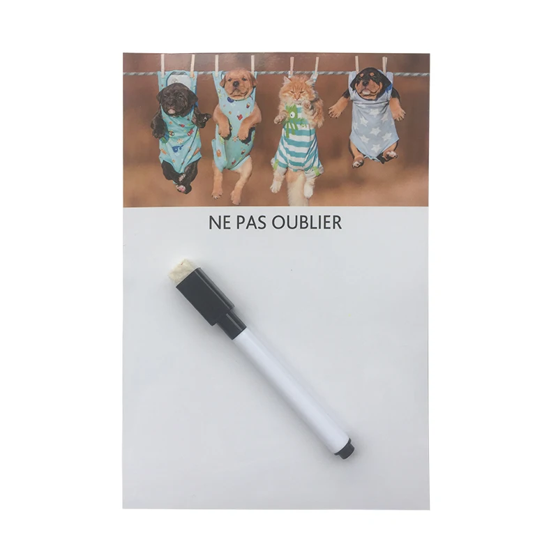 Гибкая магнитная доска с принтом симпатичных собак для сухого стирания