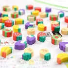 50 шт мини милые каваи фрукты ластики мультфильм резиновый ластик для карандаша для детей Подарки офисные школьные принадлежности канцелярские товары для исправлений