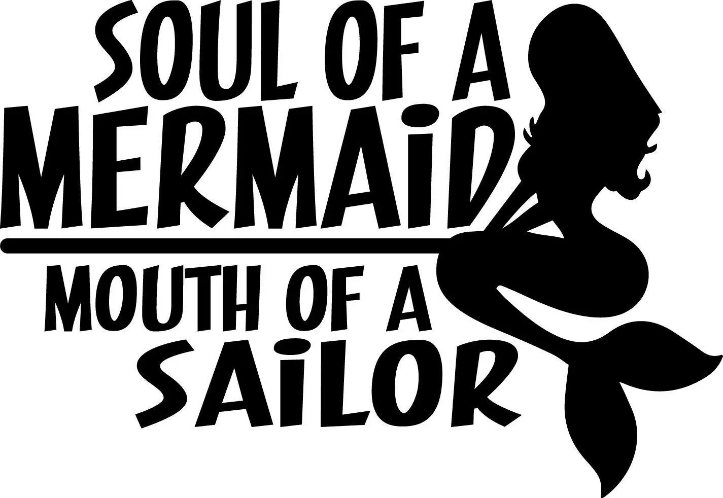 Soul of a Mermaid Mouth Sailor Наклейка на окно бампер автомобильные наклейки для девочек