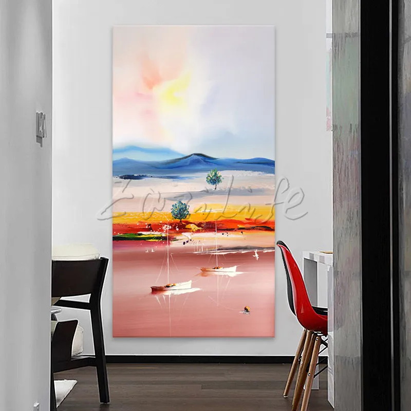 Ручная роспись холст Масляные картины настенные для гостиной Большая Дешевая