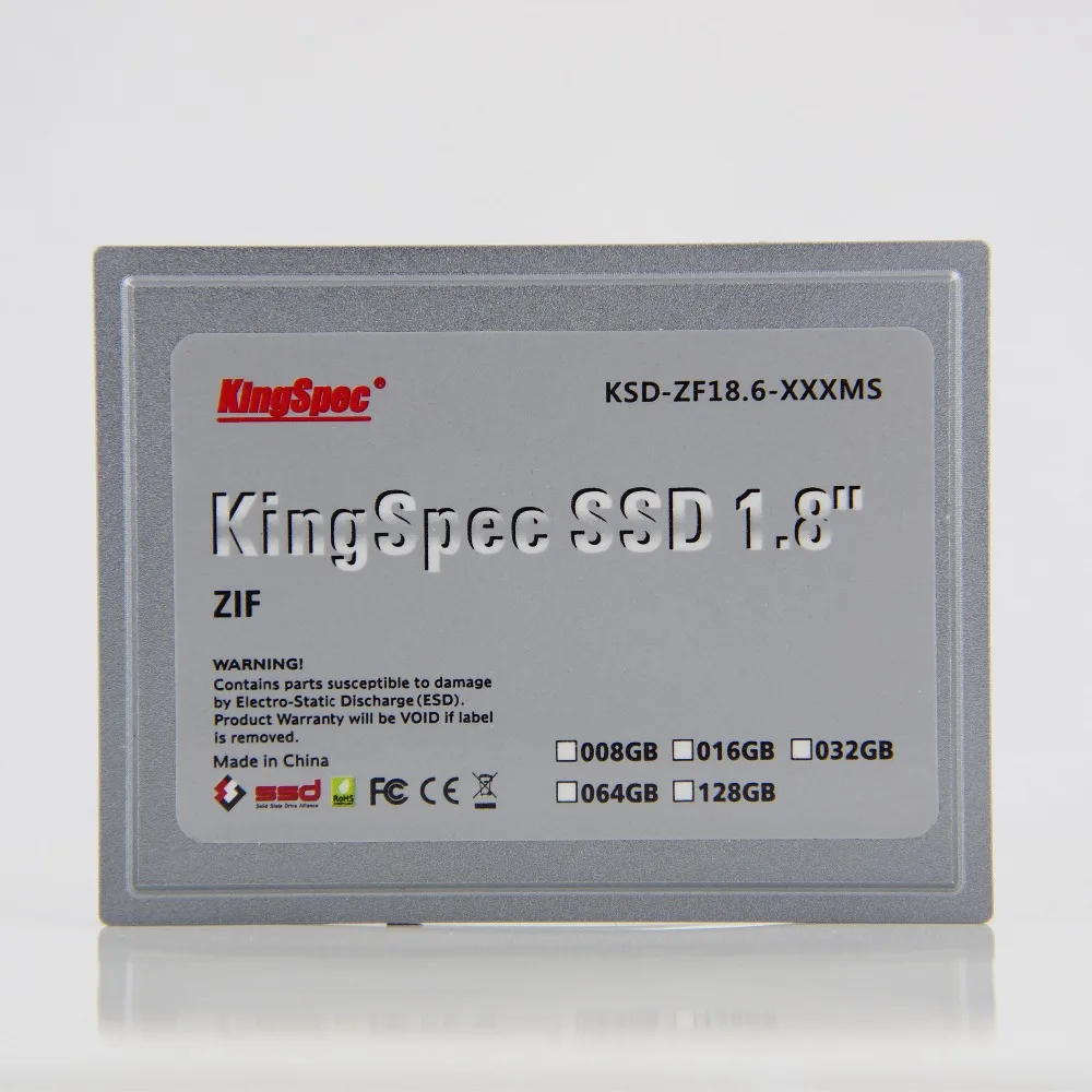 Kingspec ssd 1.8 дюймов ZIF 2 CE твердотельный диск HD SSD64GB HDD жестких дисков IDE для dell mini12 D420