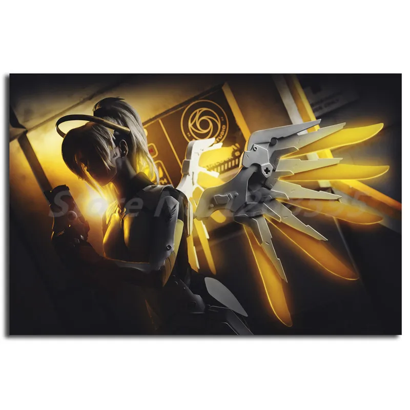 Обои Mercy Blackwatch Overwatchs настенные художественные плакаты на холсте картины стену