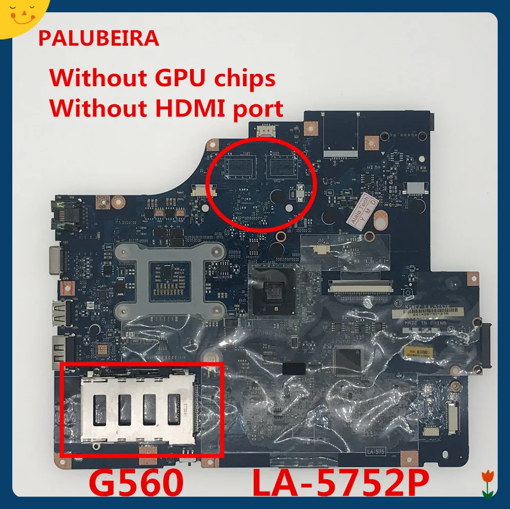 PALUBEIRA МБ для Lenovo G560 Материнская плата ноутбука NIWE2 LA-5752P HM55 тестирование работы |